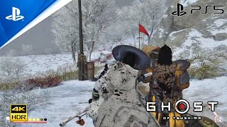 Ghost of Tushima - Ninja Combat \& Stealth kills Ps5 4K gameplay-(1080p60)