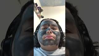 Charcoal Face Mask is stuck in my face. My face is can’t move
