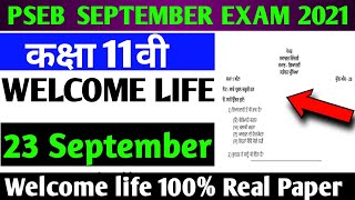 PSEB 11th class welcome life paper full solutions //PSEB Bi-Monthly board exam 2021// +1welcome life