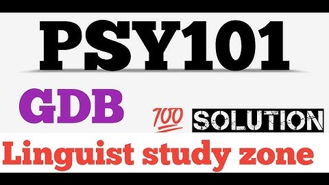 Psy101 GDB Solution 2024 | Psy101 GDB solution 2024