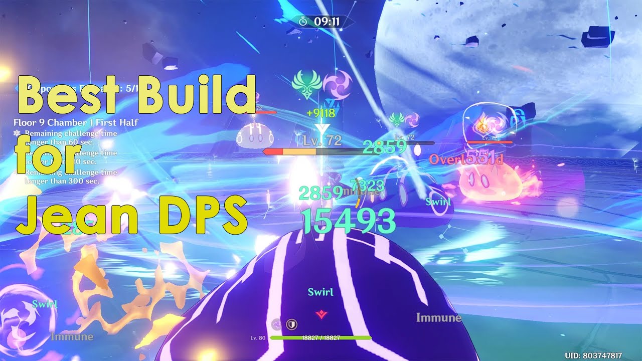 Jean DPS Best Build Genshin Impact-Attack/Elemental Build (Over 10k Crit Lvl 80 AR 45 World Level 6)