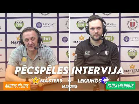 Elvi florbola līga vīriešiem: Masters Ulbroka/LU - Lekrings | Pēcspēles intervija video sīktēls