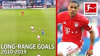 Top 10 Best Long-Range Goals of The Decade 2010-2019 - Gnabry, Costa, Draxler \& More