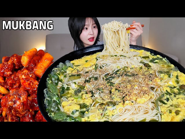 ASMR 이 조합 미쳤다🔥 잔치국수 닭강정 소떡소떡 분식 먹방 Korean Noodle fried chicken Street Food Mukbang