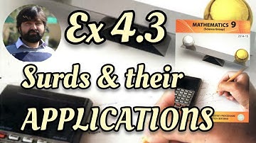 Mathematics 9 Exercise 4.3 Surds and their Applications Complete solutions