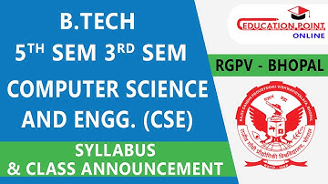 RGPV Computer Science Engineering (CSE) B.Tech 5th Sem Syllabus | Road Map for RGPV CSE 5th Sem