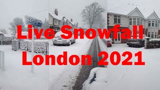 Snowfall in England UK Today | First Heavy Snowfall UK 2021 | Live Snowfall | Drive in Snowfall