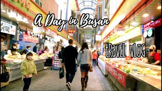 TRAVELING IN KOREA WITH MY HUSBAND: A Day in BUSAN!/ Traditional Korean Markets/ Cafe hopping/Eating