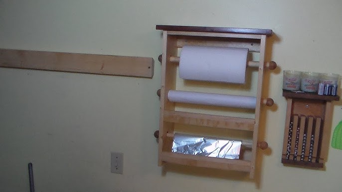 Sew Many Ways: DIY Under Sink Paper Towel Holder…2 Hooks and Ribbon!