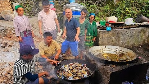 Đại tiệc San nền nhà ông Sáu làm Chảo cá biển Bà Thơm gửi Đặc Sản Quảng Ninh. Nguyễn Tất Thắng