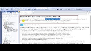 ✔ Solved InvalidOperationException: The entity type Data Model requires a primary key to be defined.