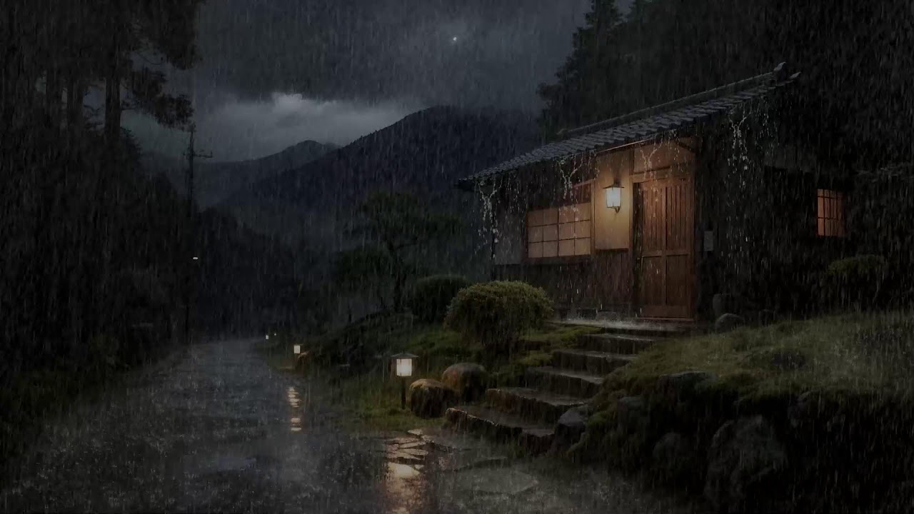 Breathe Peace Rain Sounds on Cabin Roof for Deep Sleep and Mind Clarity