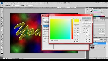 Gold text and cool background effects in Photoshop cs4