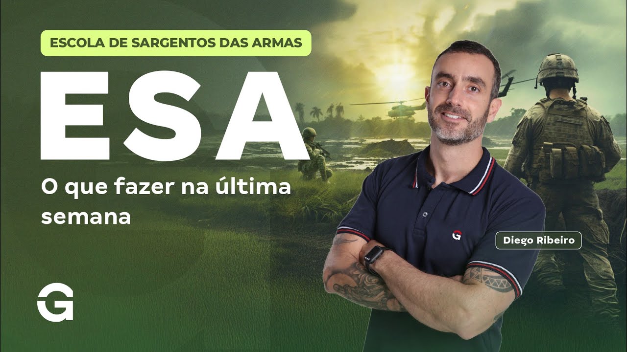 Concurso ESA 2026: Saiba o Que Fazer na Semana da Prova com Diego Ribeiro