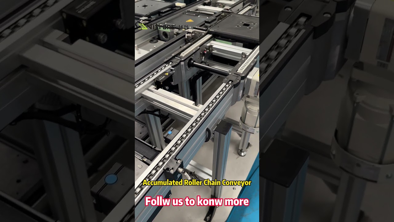 Accumulated Roller Chain Conveyor for Factory Pallet Transfer System