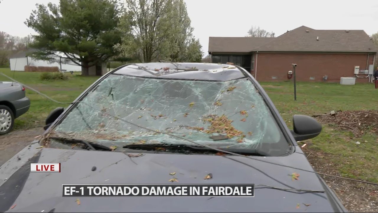 EF-1 tornado hits Fairdale, leaves path of destruction - YouTube