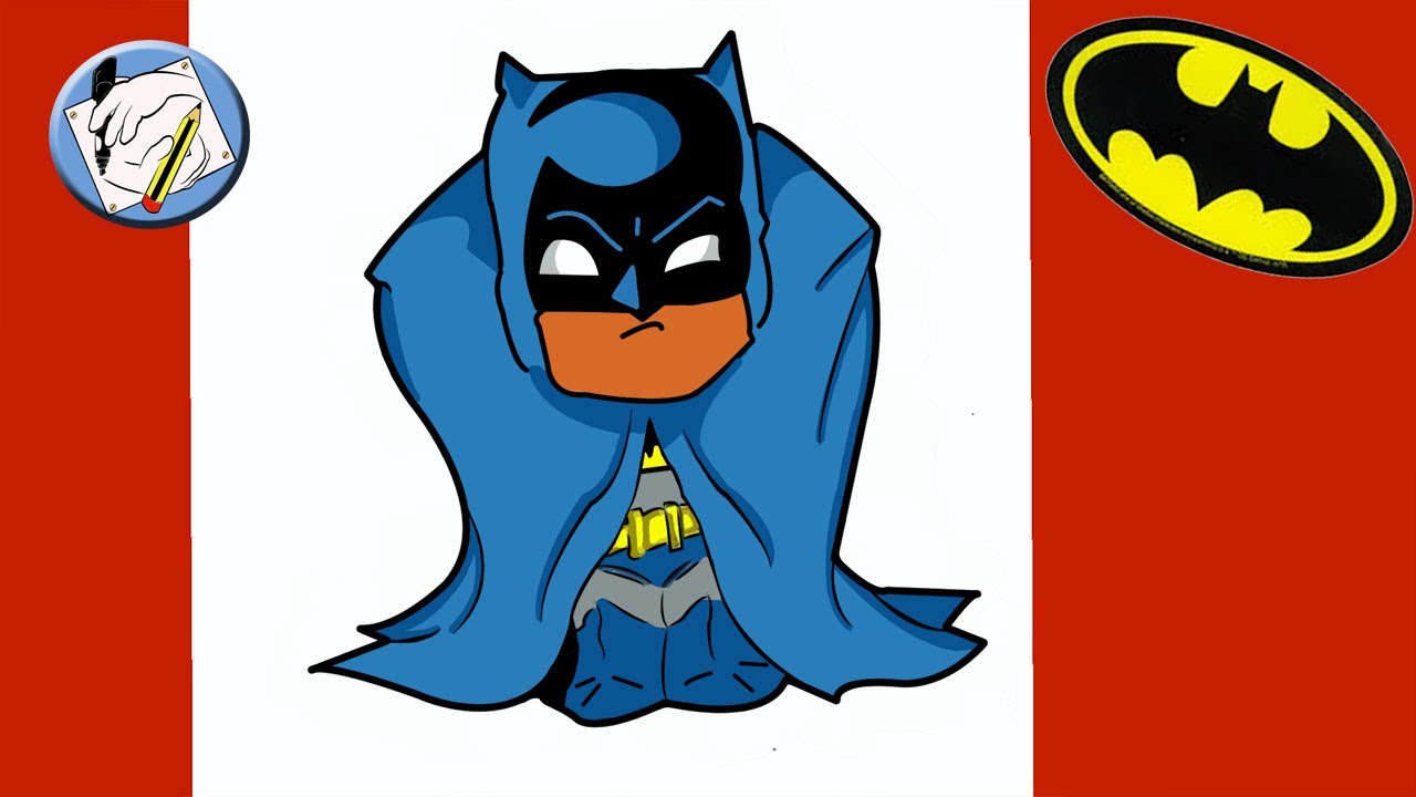 Dibujos fáciles para niños - Cómo dibujar a Batman Chibi paso a paso y  fácil - YouTube