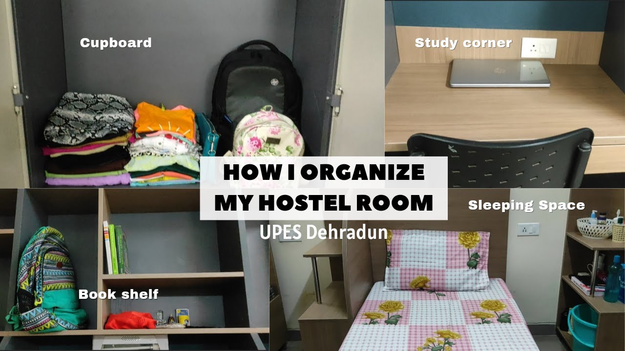 How I organise my hostel room 💒Kandoli Girl's Hostel , Triple Sharing, UPES Dehradun ✨