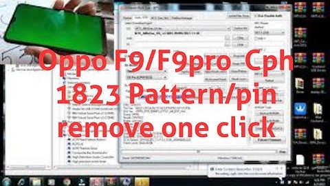 Oppo F9/F9 pro cph 1823 reset pattern/pin by umt