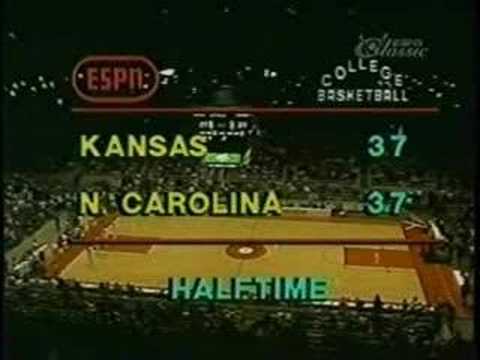 Jordan's First College Game - N. Carolina vs. Kansas. 1981