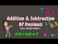 ADDITION & SUBTRACTION OF DECIMALS