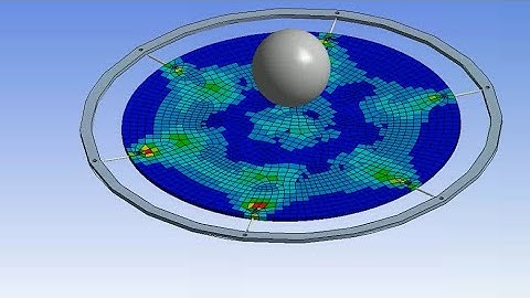 ANSYS WB Structural Analysis - Trampoline Structure - Drop Effects on Trampoline.