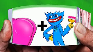 KISSY MISSY + HUGGY WUGGY'S PAINT = ?  (Poppy Playtime Animation Flipbook)
