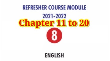 8th standard English Refresher course module Chapter 11 to 20 Answer key