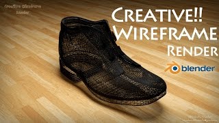 Famous Blender Tutorial: Creative wireframe render!! Wealth