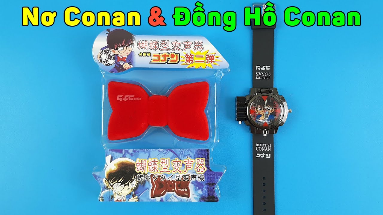 game conan  New Update  Nơ Đổi Giọng Thám Tử Conan Và Đồng Hồ Conan, Mở Hộp Hàng Mua Online Trên Shopee