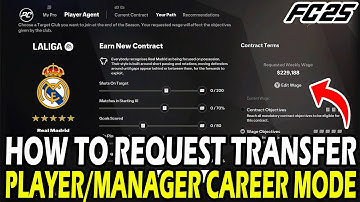 How to Request Transfer Player/Manager Career Mode EA FC 25