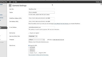 Understanding WordPress settings - WordPress Tutorial Video 6 of 62