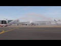 Water salute for our very first sn601 to mumbai