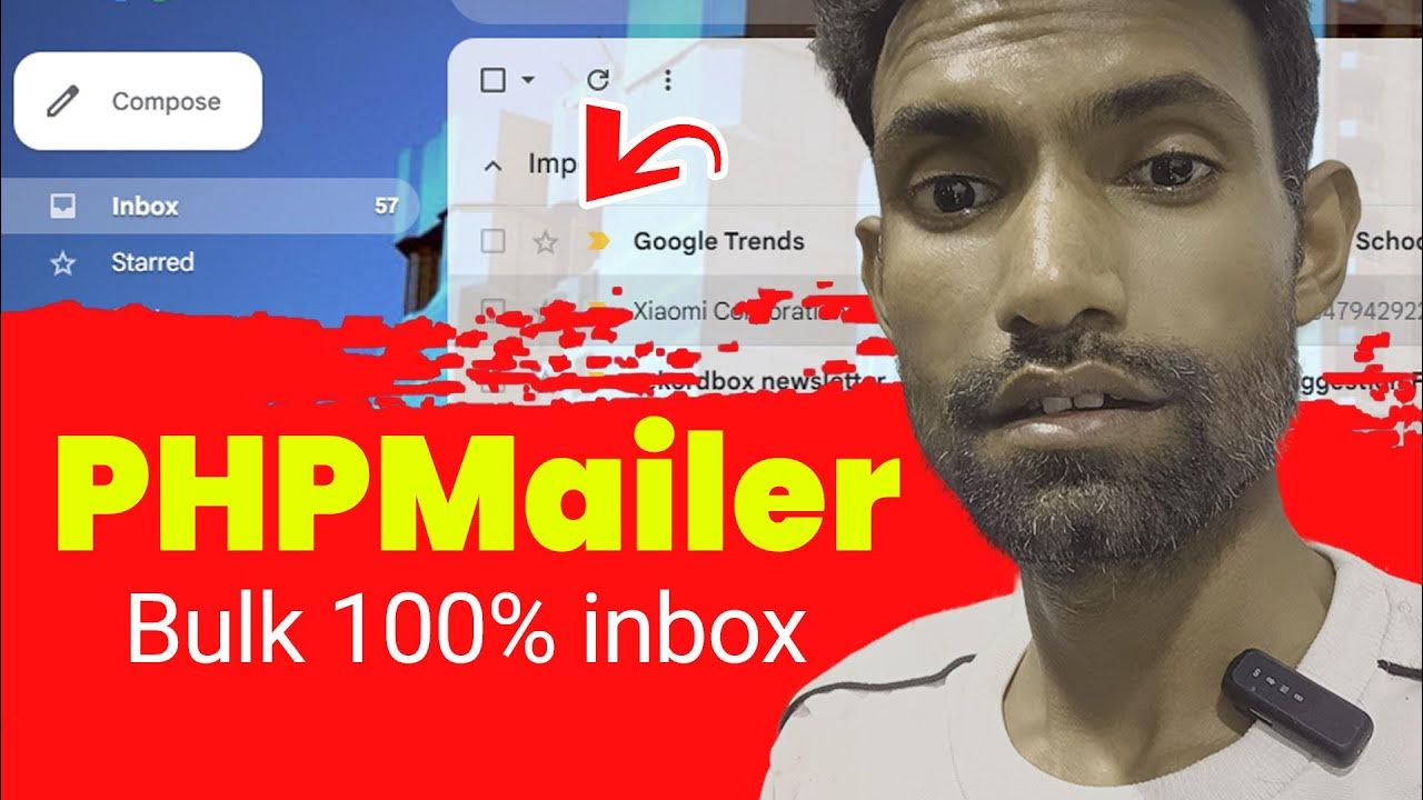 PHPMailer to send bulk Emails 100 inbox YouTube
