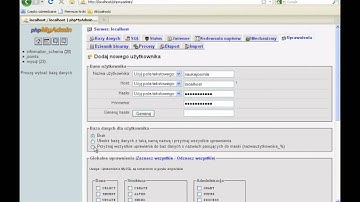 Joomla część 2 - Tworzenie bazy danych za pomocą phpmyadmin