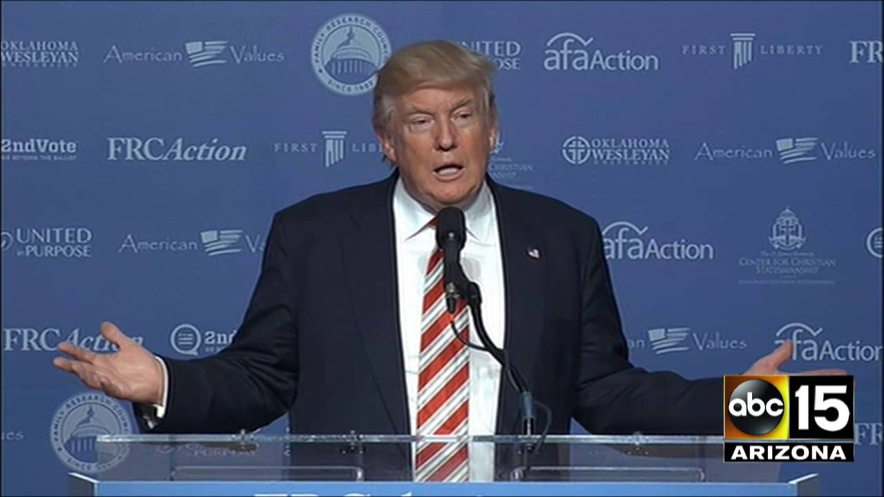 Donald Trump says he will repeal The Johnson Amendment - Voter Values Summit Washington, DC
