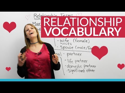 Learn English Vocabulary: The People We Love Spouse, Girlfriend, Partner, Husband...