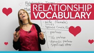 Learn English Vocabulary: The people we LOVE ❤ - spouse, girlfriend, partner, husband...