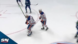 Oilers' Evander Kane Slips One In Five-Hole To Score His First In Series