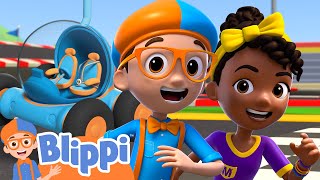 blippi and meekah go on a road trip to the race track blippi and meekah podcast