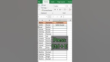 flash fill in excel tips & tricks #excel #spreadsheetmagic #excelshortcuts #shortsfeed #exceltips