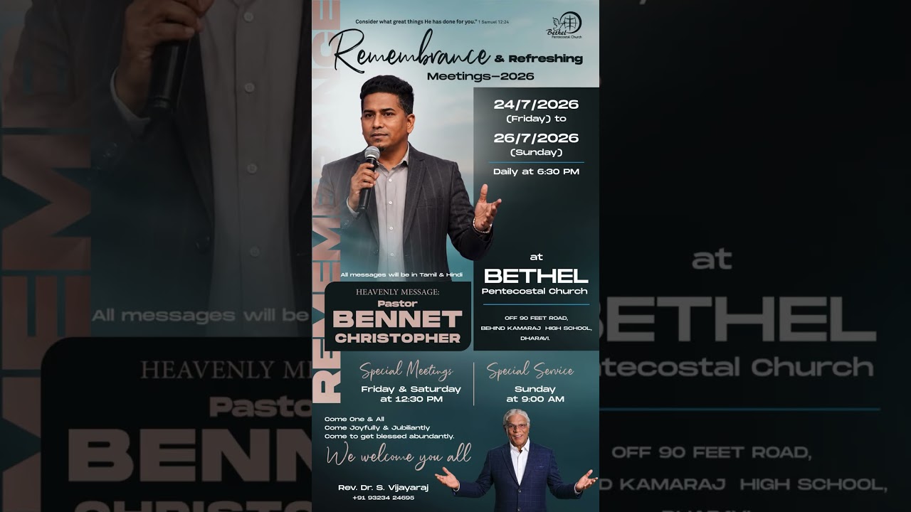 2 Days to go! Remembrance & Refreshing Meetings - 2026