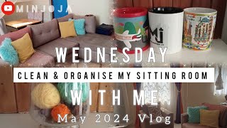 CLEAN & ORGANISE MY SITTING ROOM with me **May 2024** | VLOG