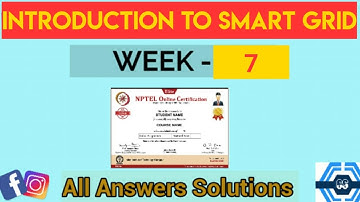 Introduction to Smart Grid Week 7 Quiz Answer Solution | NPTEL 2022 | SWAYAM