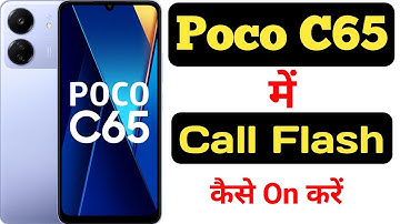 How to on call flashlight feature on Poco C65 || Poco C65 me call flash kaise on kare ||
