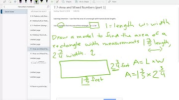 7.7-Area and Mixed Numbers (Part 1)
