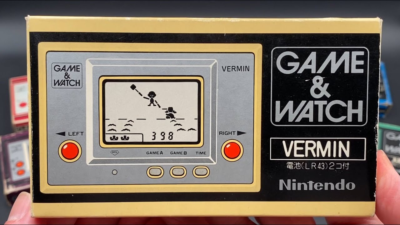 Watch a game it is. Nintendo game & watch. Vermin game watch. Game and watch. Vermin Nintendo.