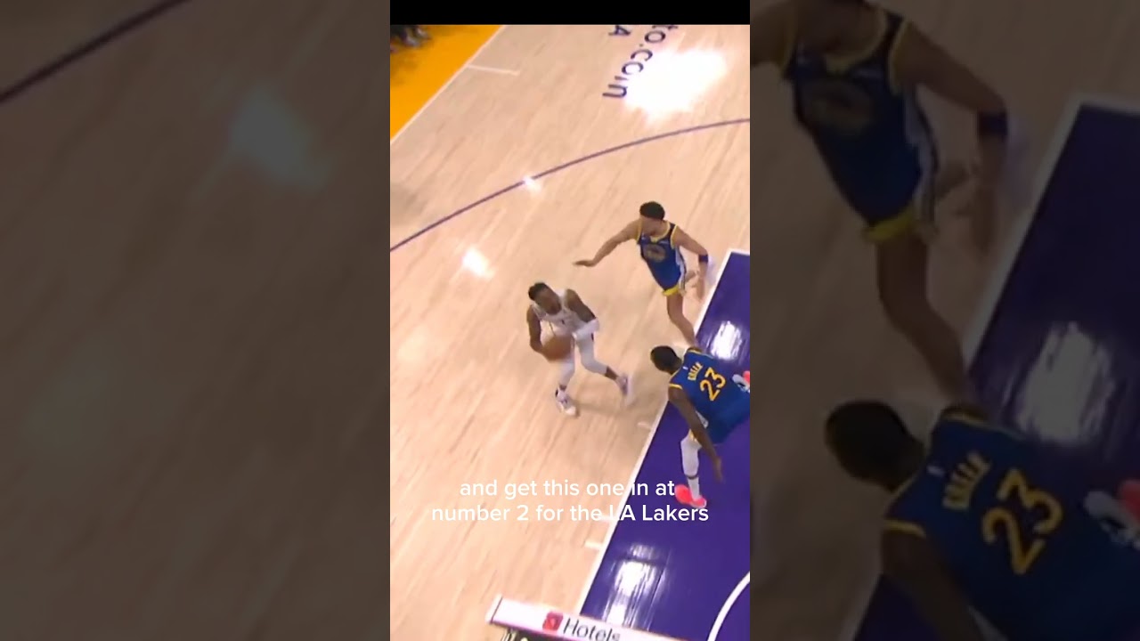 NBA LA LAKER'S D'ANGELO RUSSELL'S VERSION OF SPIN MOVE AGAINST KLAY THOMPSON OF GSW