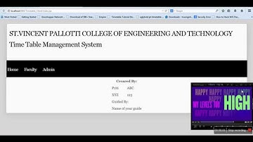 Online Timetable Management System using Netbeans in jsp and mysql