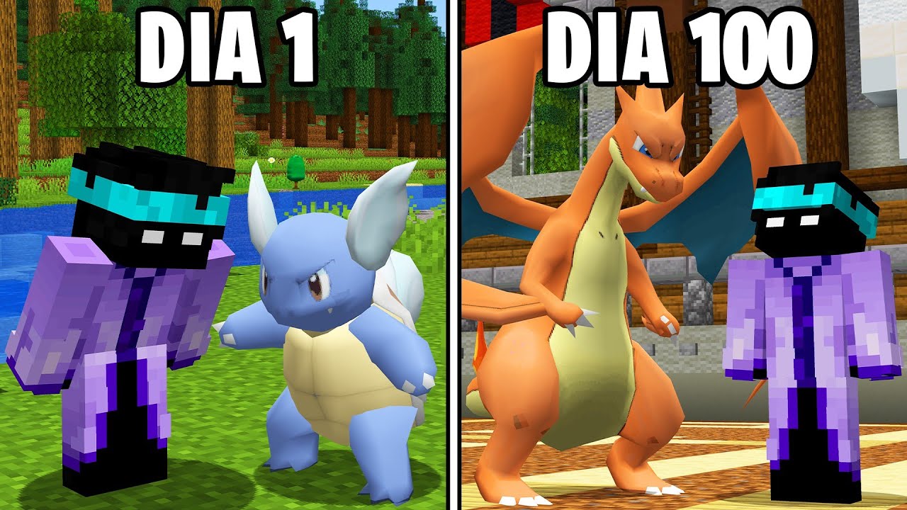 SOBREVIVI 100 DIAS NO PIXELMON CLASSIC!